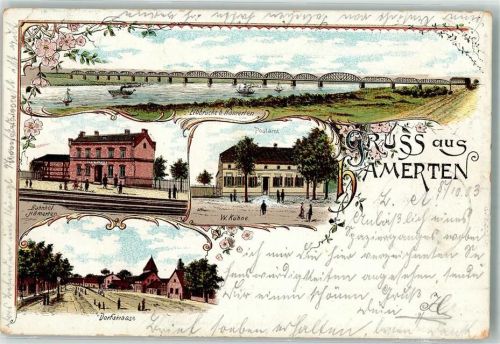 Hämerten 1903 Bahnhof Postamt Elbbrücke Dorfstraße Bahnpost Berlin-Hannover