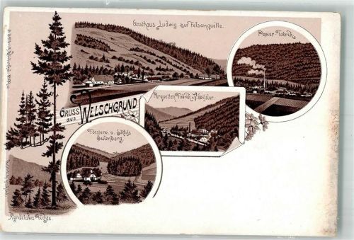 57330 Escherange Lithographie Welschgrund Scloss Eulenberg