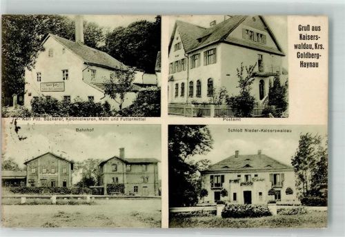 Kaiserswaldau 1927 Postamt Bäckerei Pilz Bahnhof