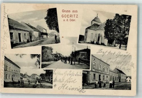Göritz a. d. Oder Gorzyca 1909 - Dorfansicht