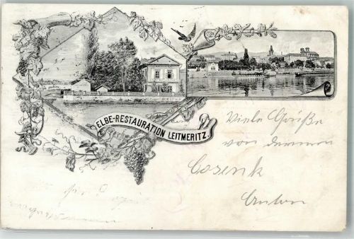 Litomerice 1905 Elbe-Gasthaus