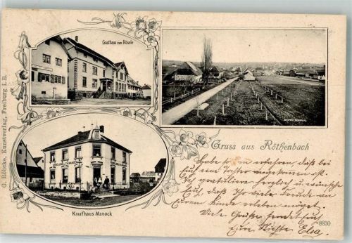 Röthenbach 1903 Kaufhaus Manock Gasthaus zum Rössle