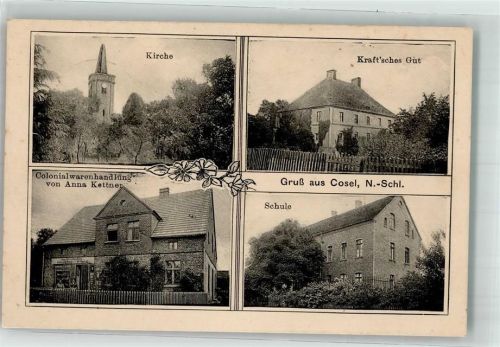 Cosel 1911 Kirche Gut Kraft Schule