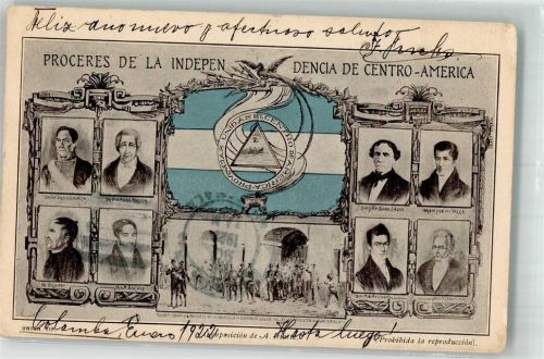 1922 - Unabhängigkeit Zentralamerikas Portrait Politiker