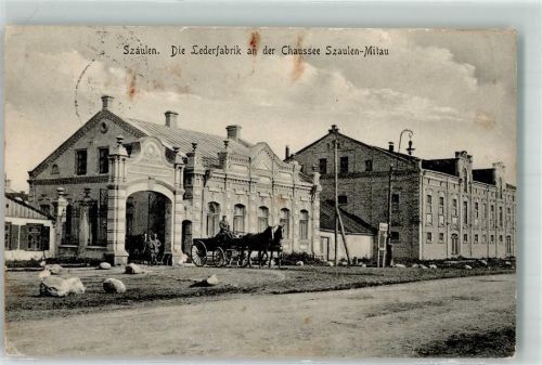 Szaulen 1915 Lederfabrik an deer Chaussee Szaulen III. Batl. Ldst. -Inf. -Rgt. Nr. 19 9. Komp. Feldpoststation Br. 175