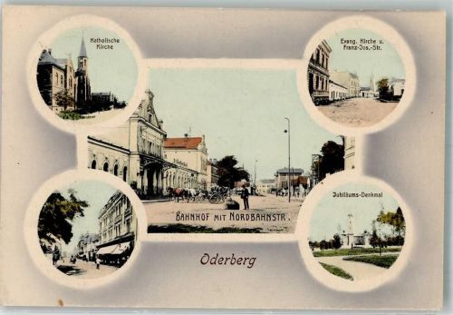 Bohumin 1917 Kath. Kirche Ev. Kirche Franz Josef Straße Bahnhof Nordbahnstraße