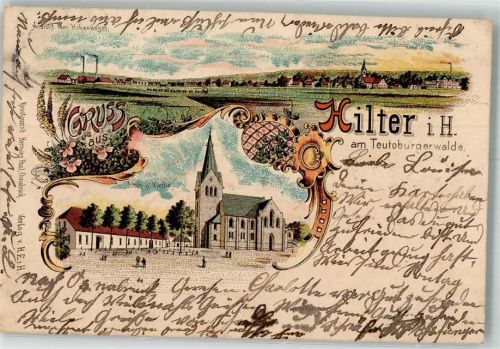 Hilter 1904 Schule Kirche