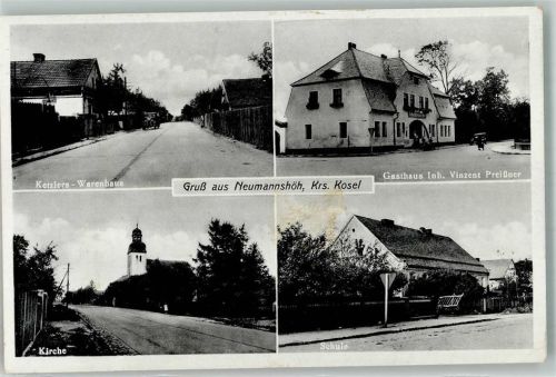 Wiegschütz Wiskszyce - WK II Ketzlers Warenhaus Gasthaus Vinzent Preißner Schule