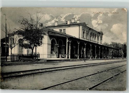 Grajewo 1915 Bahnhof Mülhausen P.K. Geprüft u. zu befördern