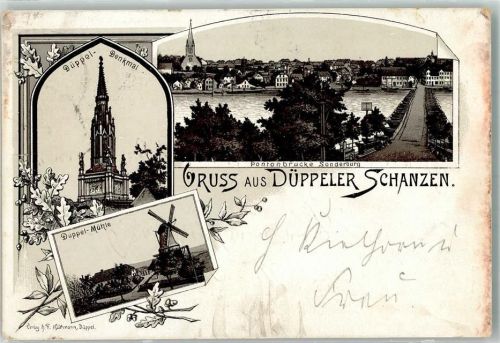 Düppel 1894 Düppeler Schanzen Düppeldenkmal Windmühle Vorläufer