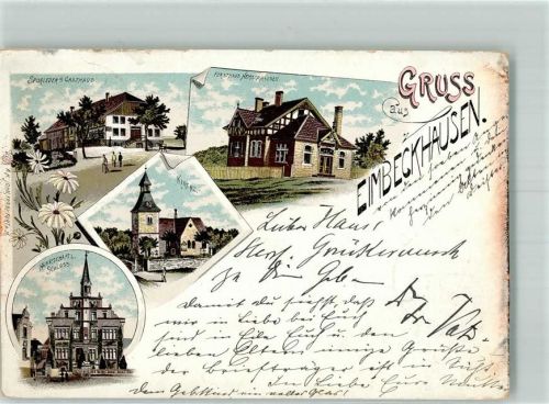 Eimbeckhausen 1899 Herrschaftl. Schloß Gasthaus Sporleder Forsthaus Hemhausen Kirche