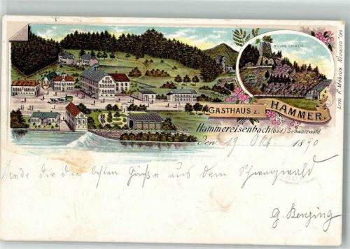 Hammereisenbach 1900 Gasthaus zum Hammer Ruine Urach