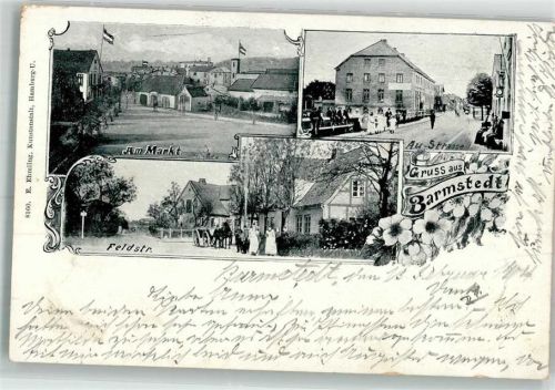 25355 W2202 Barmstedt 1904 - Am Markt Au-Straße Feldstraße