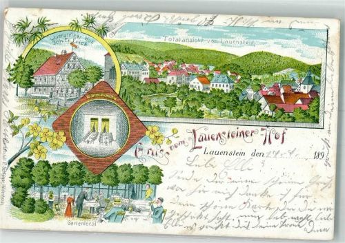 Lauenstein 1899 Gasthaus Lauensteiner Hof Gartenlokal