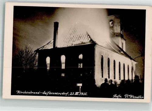 Seifhennersdorf Kirchenbrand 23. März 1935
