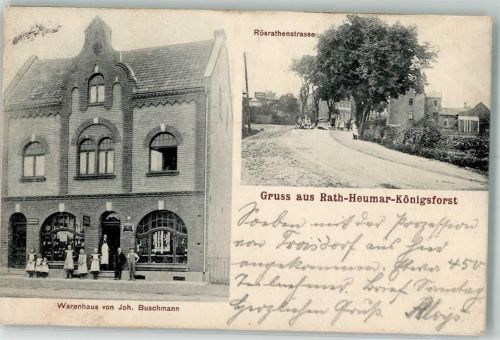 Köln Rath/Heumar 808 1906 Warenhaus Buschmann Rösrathenstraße