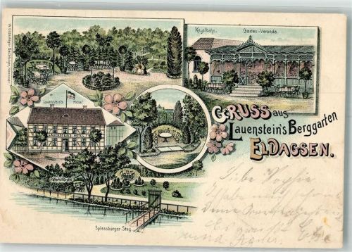 Eldagsen 1900 Hotel Lauenstein Bergarten Kegelbahn Garten-Veranda Spiessbürger-Steg