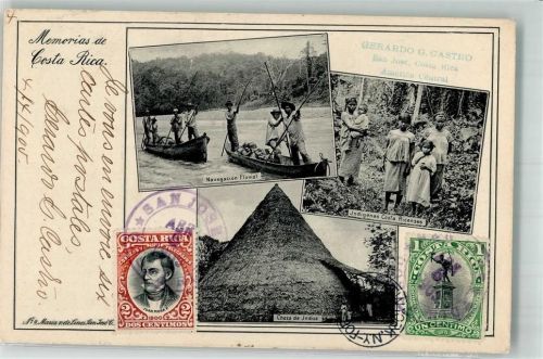 San Jose 1905 Frankatur vorne Choza de indios