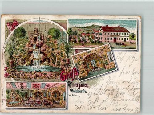 Walddorf Gasthaus Etablissement "Wintergarten" Springbrunnen Saal