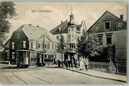 Weidenau 1906 Straßenbahn-Haltestelle