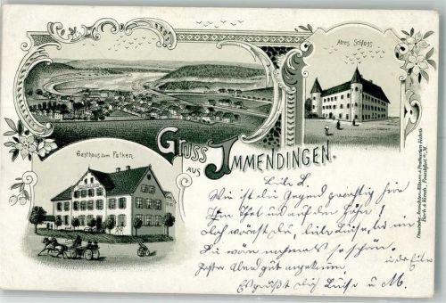 Immendingen 1899 Altes Schloß Gasthaus zum Falken