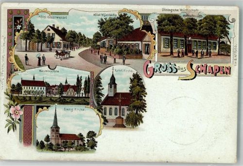 Schapen 1900 Hotel Kellerwessel Handelsschule