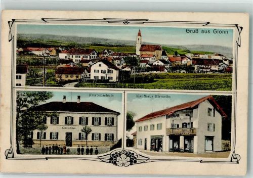 Glonn 1915 Knabenschule Kaufhaus Birmelln