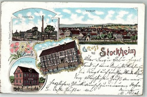 Stockheim 1897 Gasthaus zum Kaiserhof Zuckerfabrik Gasthaus Weitzel