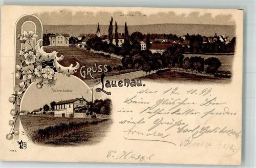 31867 W3255 Lauenau 1897 Lithographie Gasthaus Felsenkeller Verlag Ottmar Zieher-München