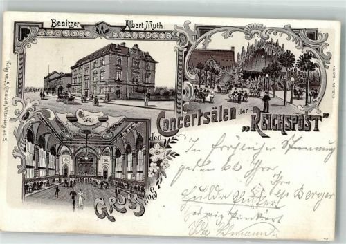 Wittenberg 1900 Die Konzertsäle der "Reichspost" Festsaal Garten