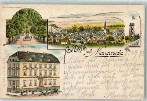 Neuenrade 1897 Gasthaus Zum König von Preußen Aussichtsturm Kaiser Denkmal