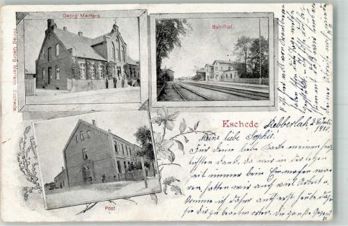 Eschede 1910 Post Bahnhof Gasthaus Mertens