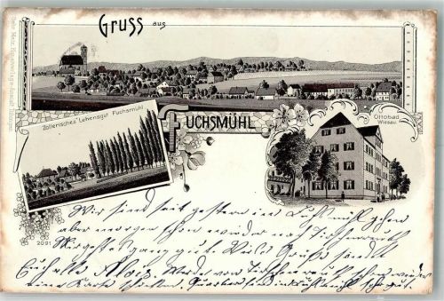 Fuchsmühl 1901 Zollerisches Lehngut Fuchsmühle Ottobad Wiesenau