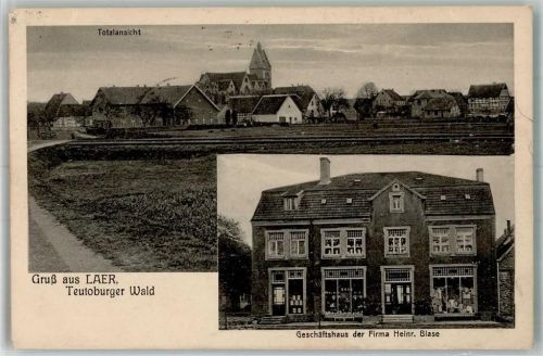 Bad Laer 1918 Geschäftshaus d. Firma Heinr. Blase
