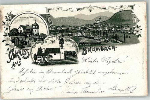 Brombach 1898 Schloss Großmann Kirche