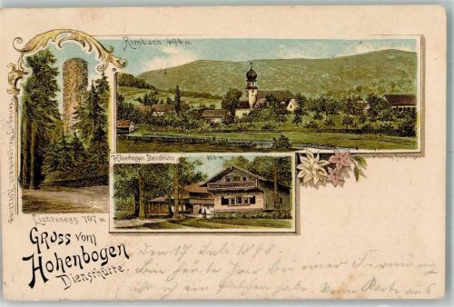Rimbach 1898 Hohenbogen Diensthütte Lichtenegg