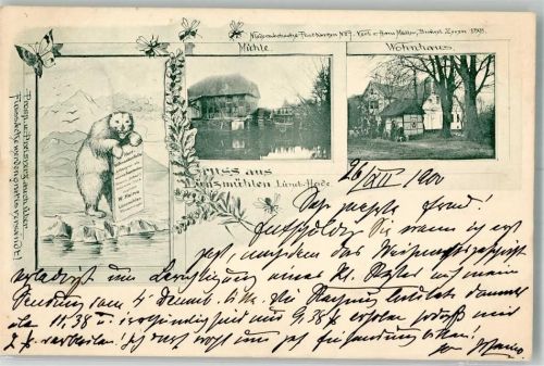29640 W3043 Schneverdingen 1900 - Wassermühle Lünzen Wohnhaus