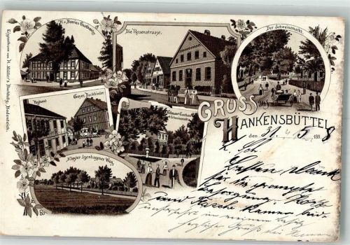 Hankensbüttel 1898 Postamt Kloster Isenhagener Weg Schweinemarkt