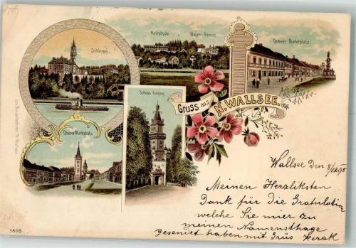 Wallsee 1898 Schloss Reitschule Wagen-Remise