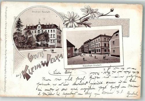 Kleinwelka 1917 Lithographie Knaben- und Mädchen-Anstalt