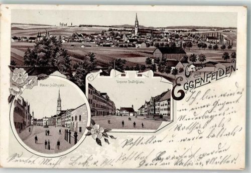 Eggenfelden 1902 Oberer- u. Unterer Stadtplatz
