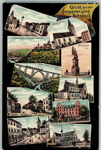 Burscheid Kaiser Wilhelm Brücke Kriegerdenkmal Krankenhaus