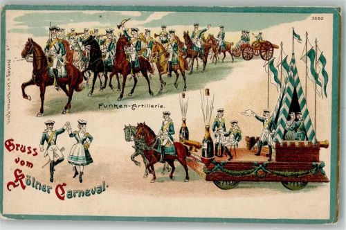 Köln Neustadt-Süd 102 1907 Karneval Blaue Funken Artillerie