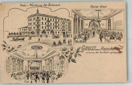 10115 W1000 Reinickendorf Lithographie Gasthaus Wartburg