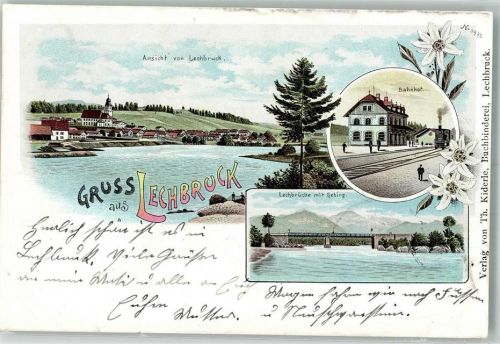 Lechbruck 1900 Bahnhof