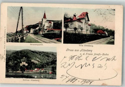 Altenberg 1904 An der Franz Josefs-Bahn Schloss