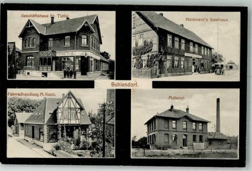 Suhlendorf Gasthaus Holdmann Molkerei Fahrradhandlung M. Koch LKW