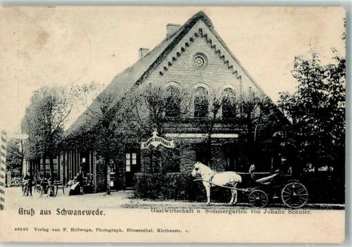 Schwanewede 1908 Gasthaus u. Sommergarten v. Johann Schnier