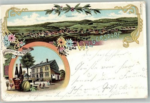 Wilgersdorf 1904 Gasthaus Müller Weinkühler Melone