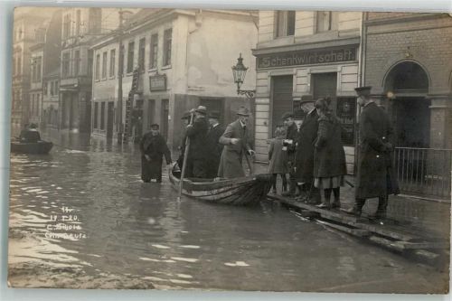 Köln Deutz 105 1920 Foto C. Scholz Hochwasser 7.1.1920 Ort handschriftlich